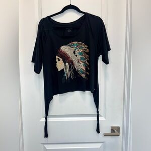 Ralph Lauren Black Graphic Women's Top